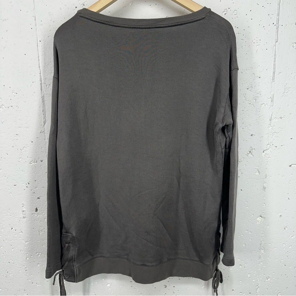 Majestic Filatures Women's Size 2 Small Gray Tie Side Boatneck Shirt - Picture 6 of 16